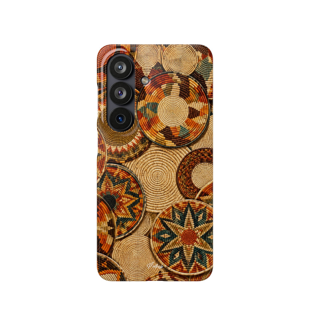 Bohemian Woven Basket Pattern Snap Case