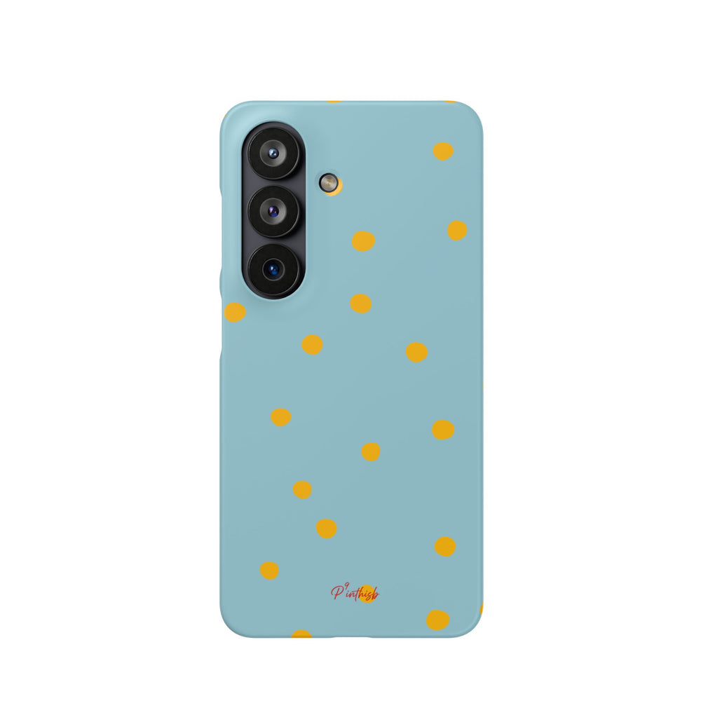 Blue & Yellow Polka Dot Snap Phone Case
