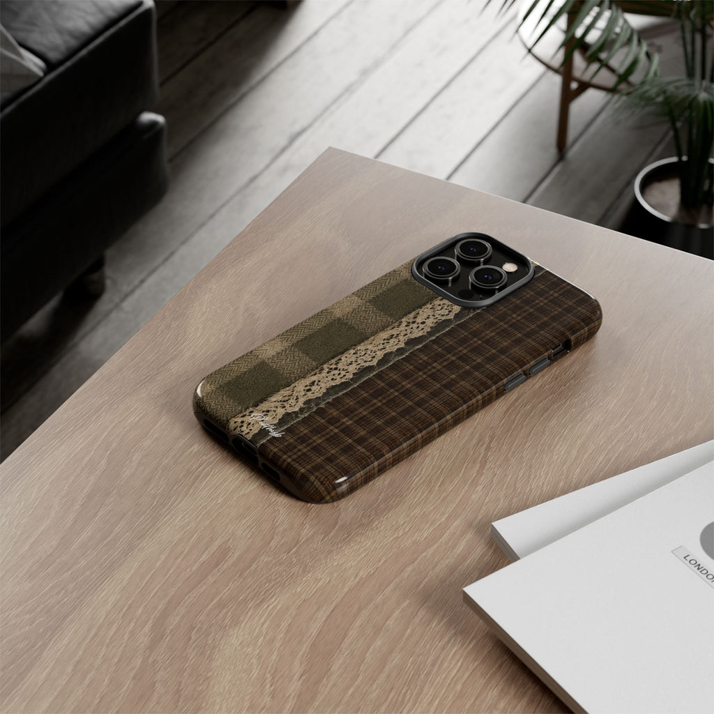 Plaid Lace Tough Phone Case