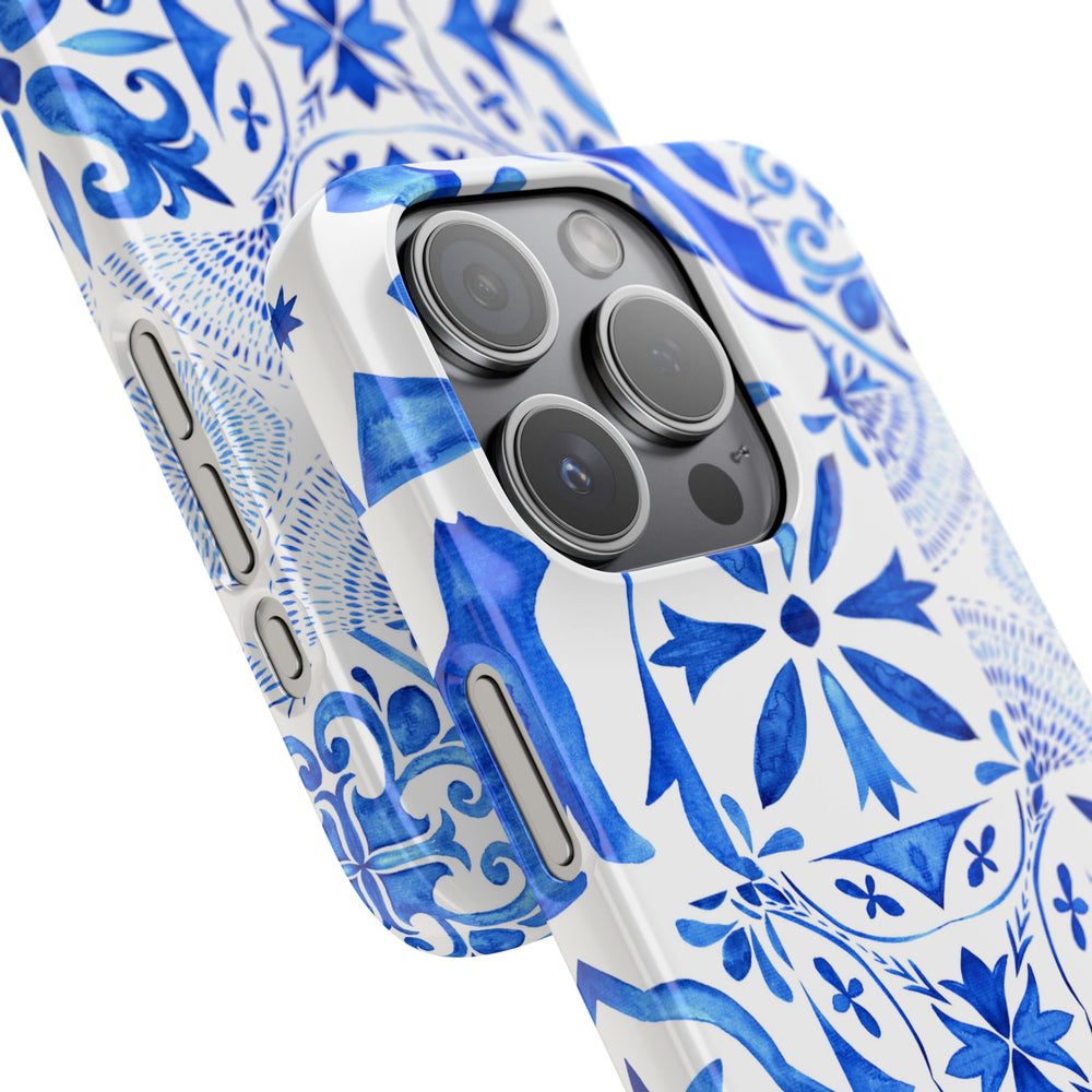 Blue Tile Pattern Snap Phone Case