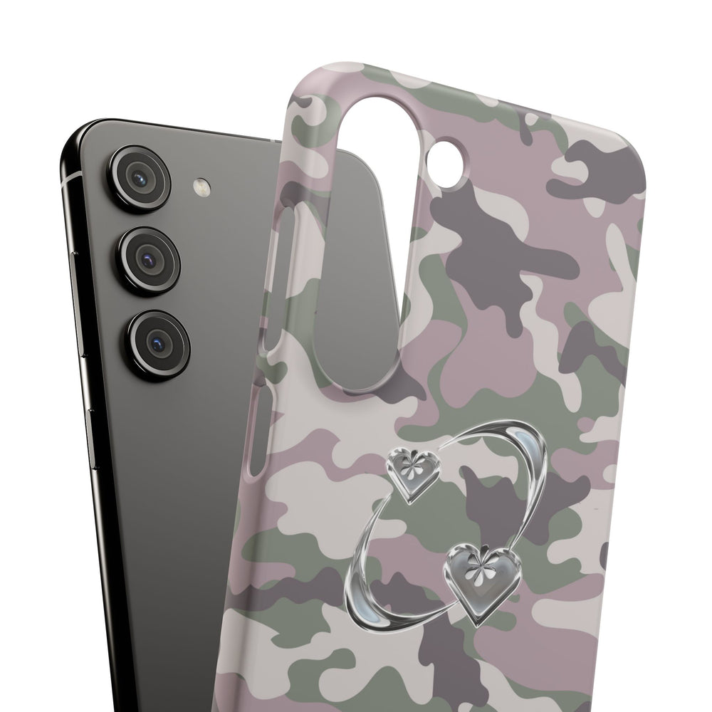 Camouflage Heart Snap Phone Case
