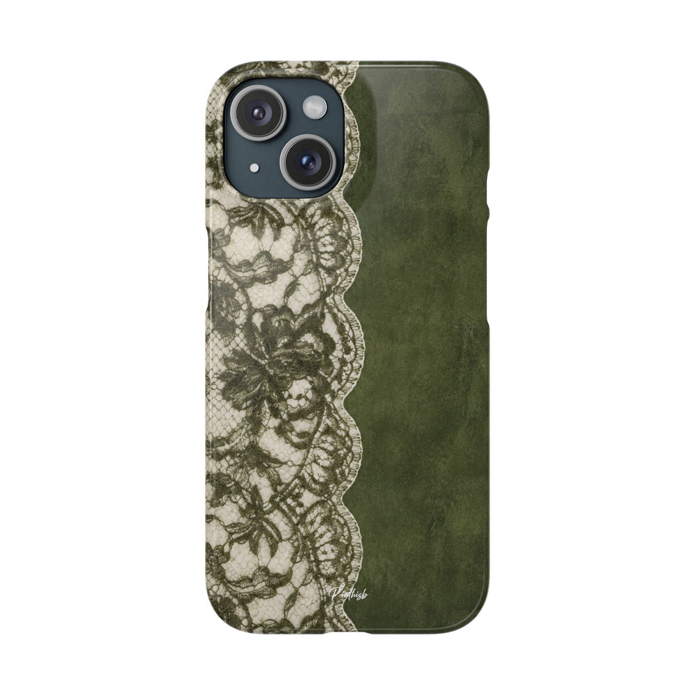 Olive Lace Snap Case