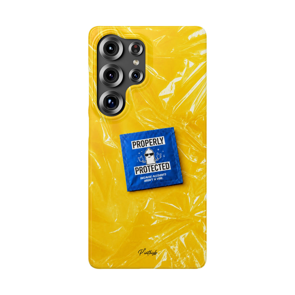 "Properly Protected" Graphic Snap Phone Case