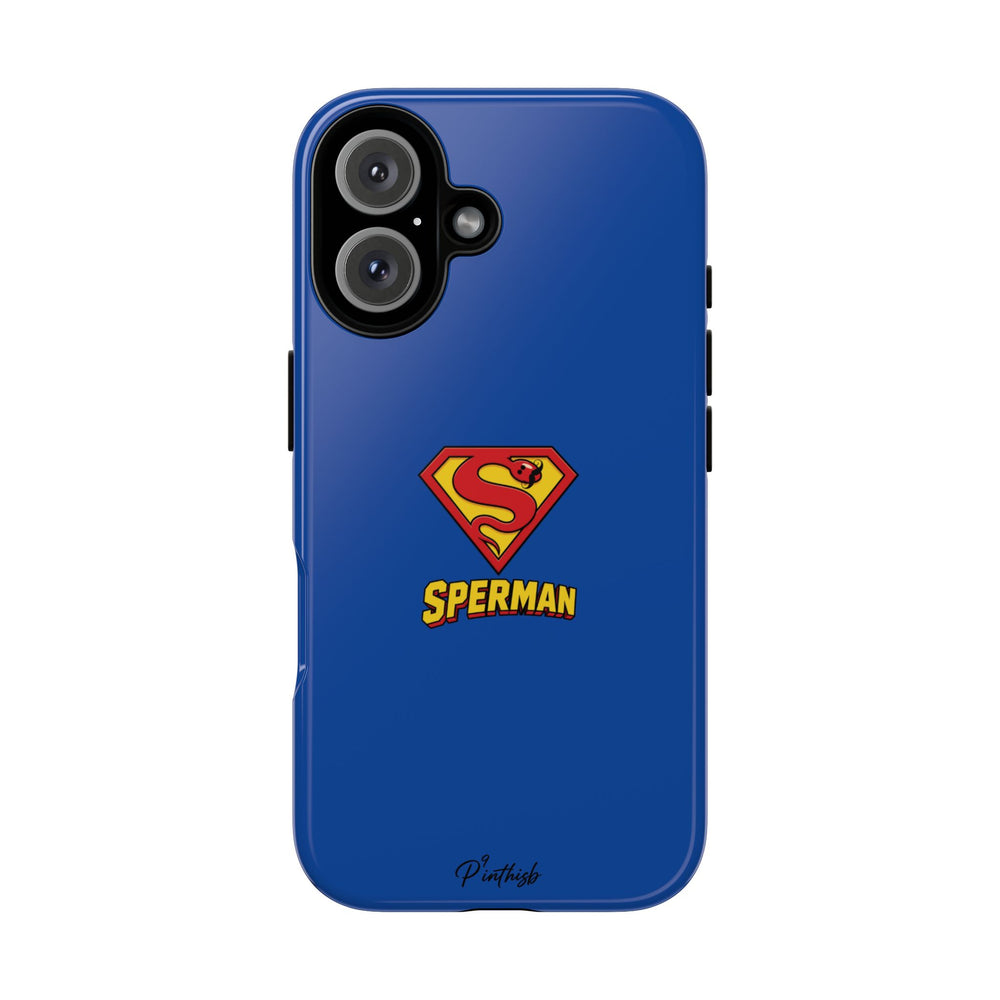 "SPERMAN" Parody Logo Tough Phone Case