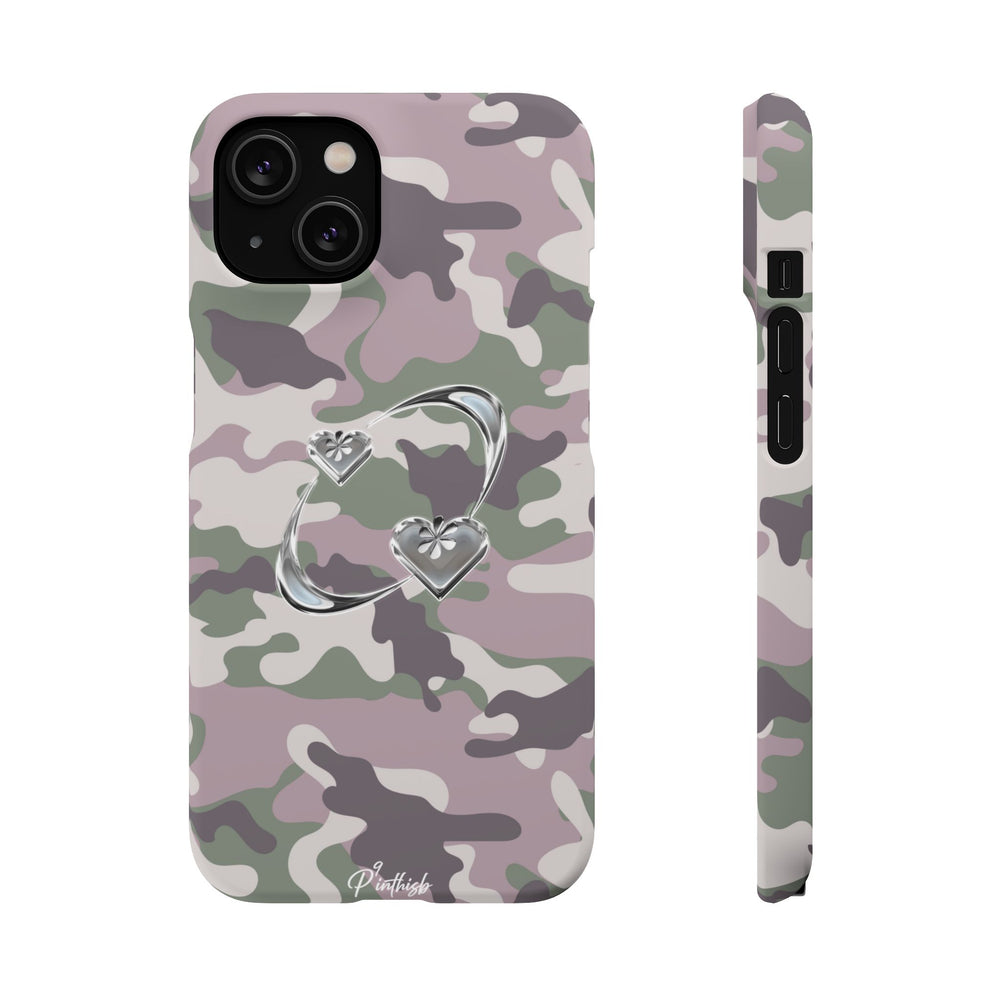 Camouflage Heart Snap Phone Case