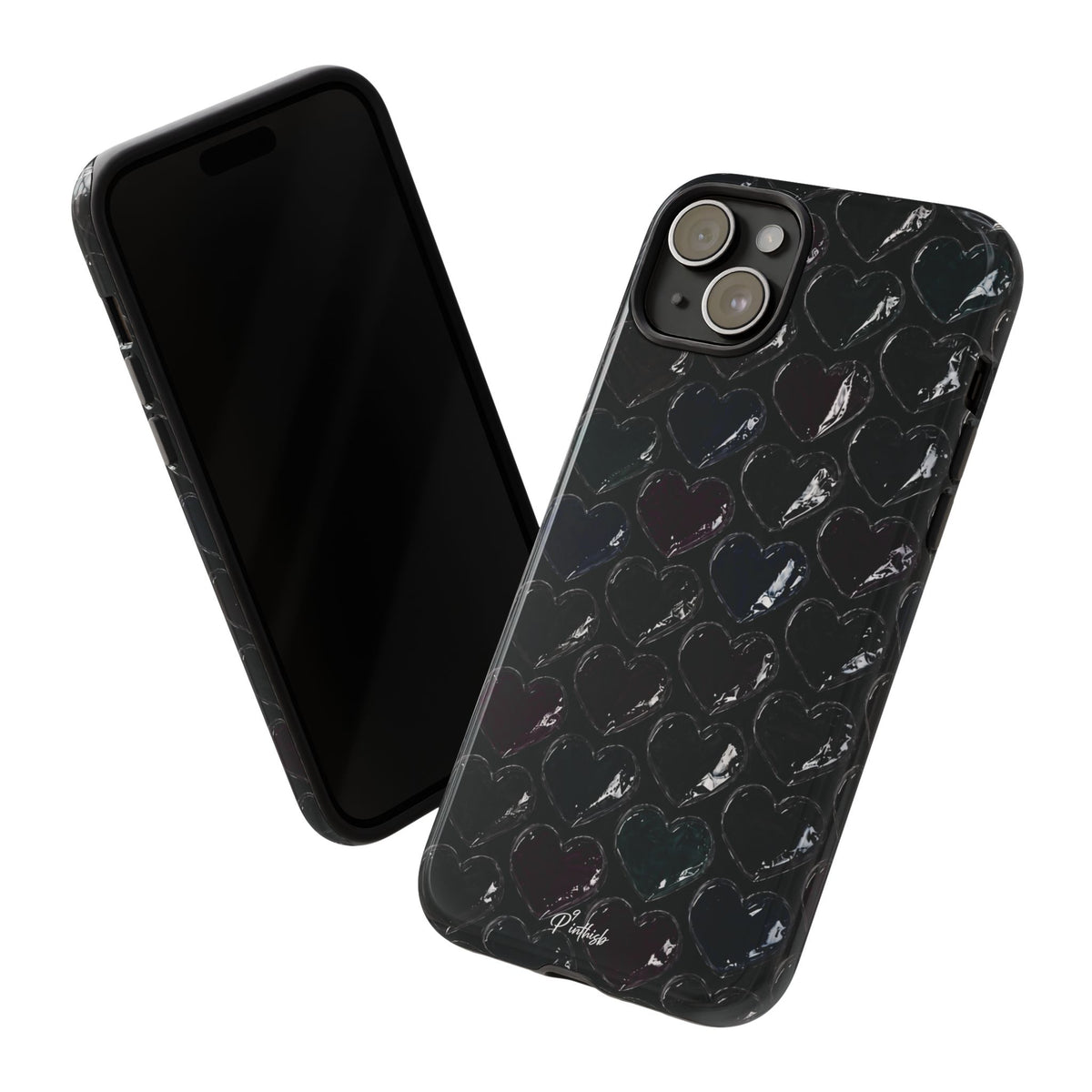 Black Pop Hearts Tough Case