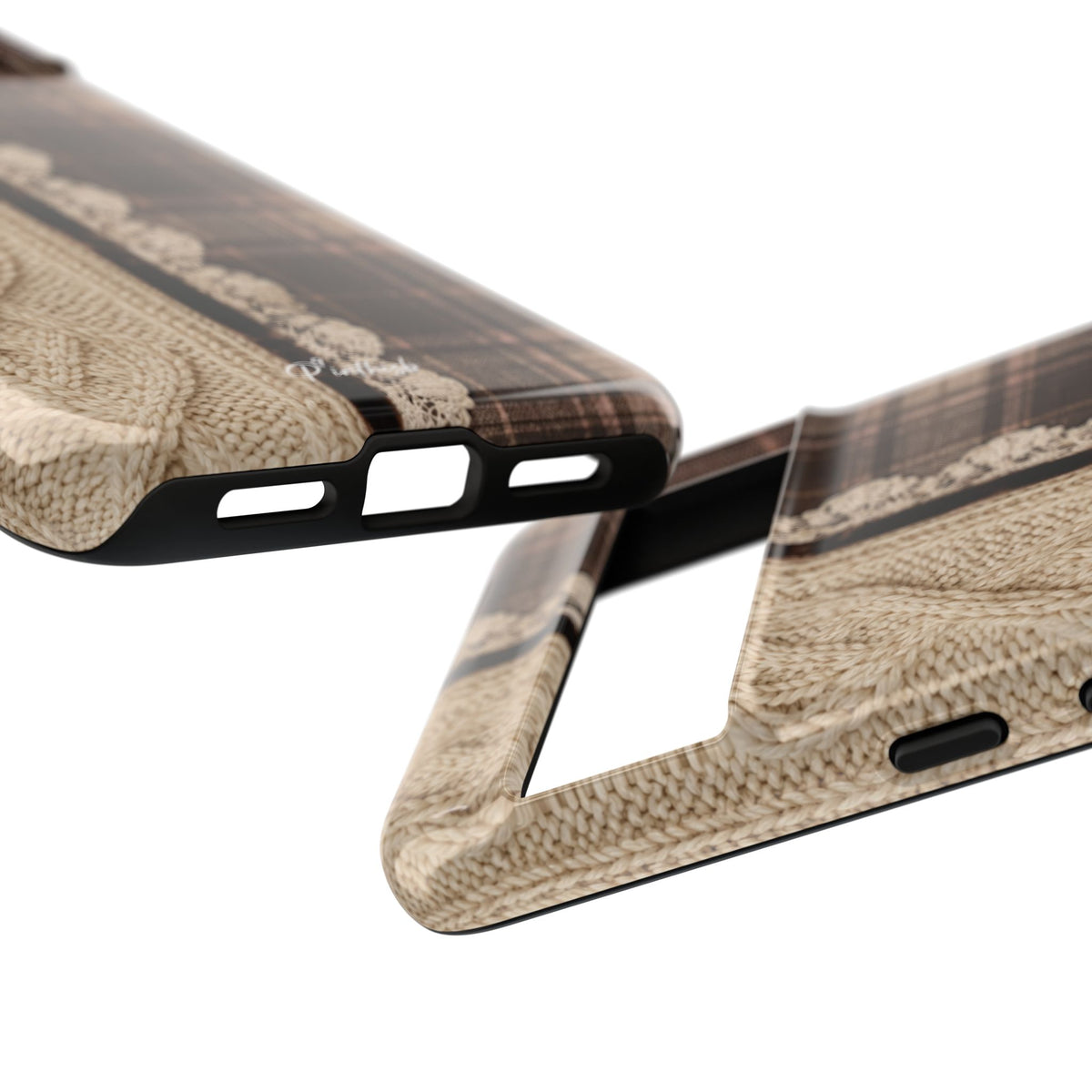 Cozy Plaid Knit Tough Phone Case