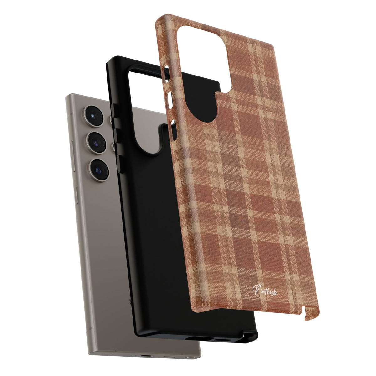 Rustic Brown Cozy Plaid Tough Case