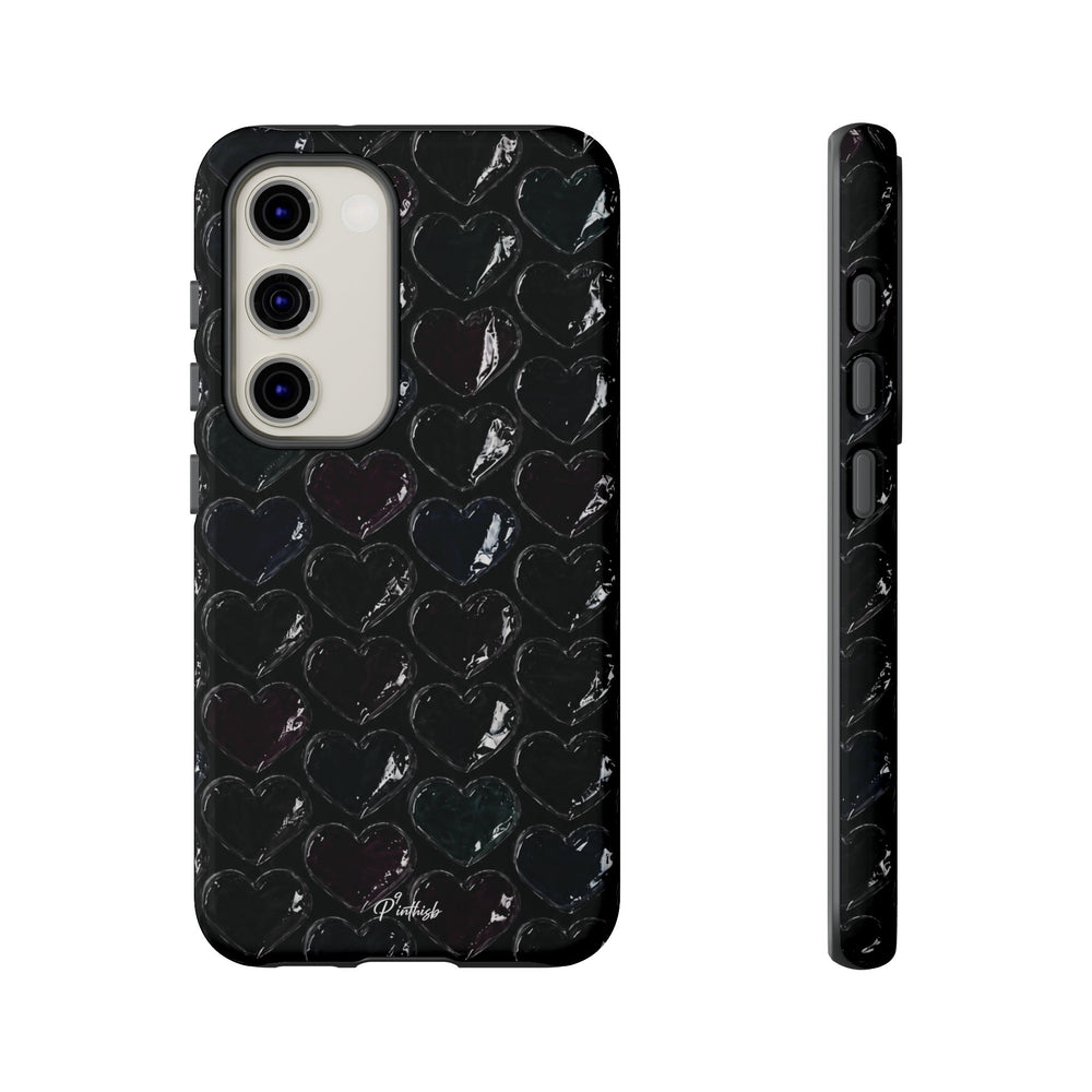Black Pop Hearts Tough Case