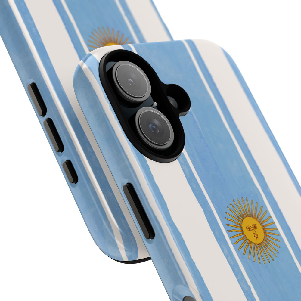Argentina Flag Tough Phone Case – Blue White Striped Sun Protector