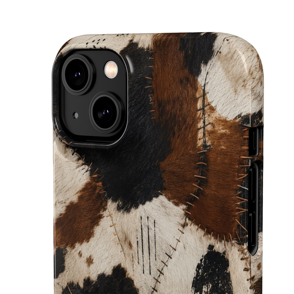 Brown & Black Animal Print Snap Case