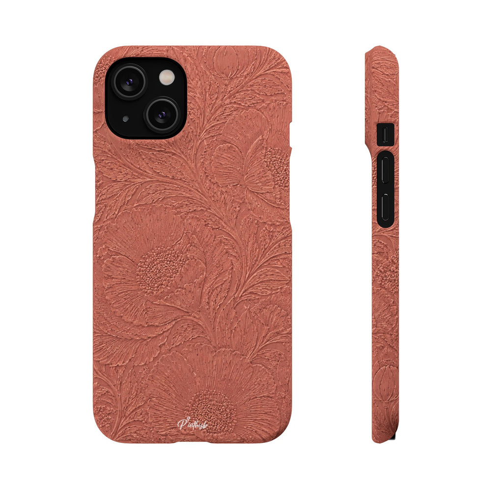 Embossed Floral Snap Case