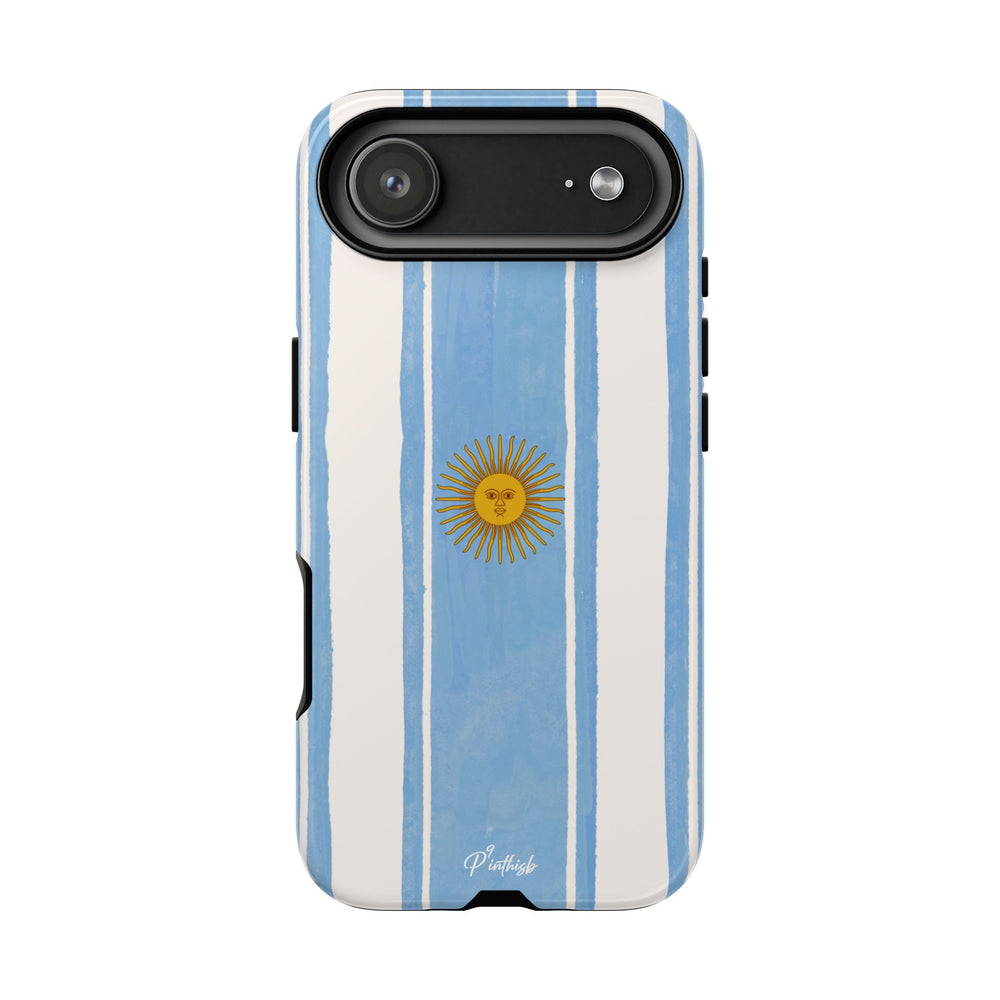 Argentina Flag Tough Phone Case – Blue White Striped Sun Protector