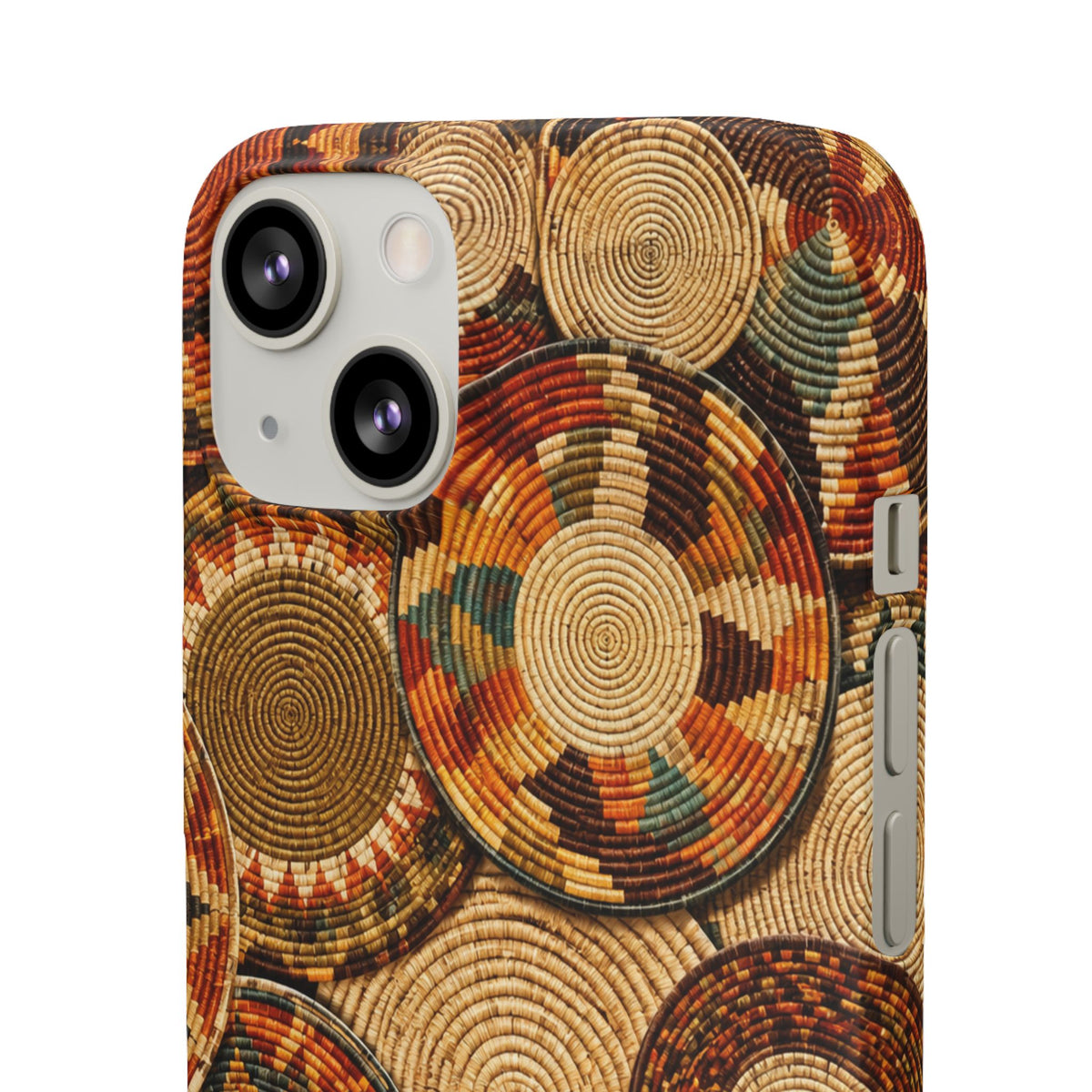 Bohemian Woven Basket Pattern Snap Case