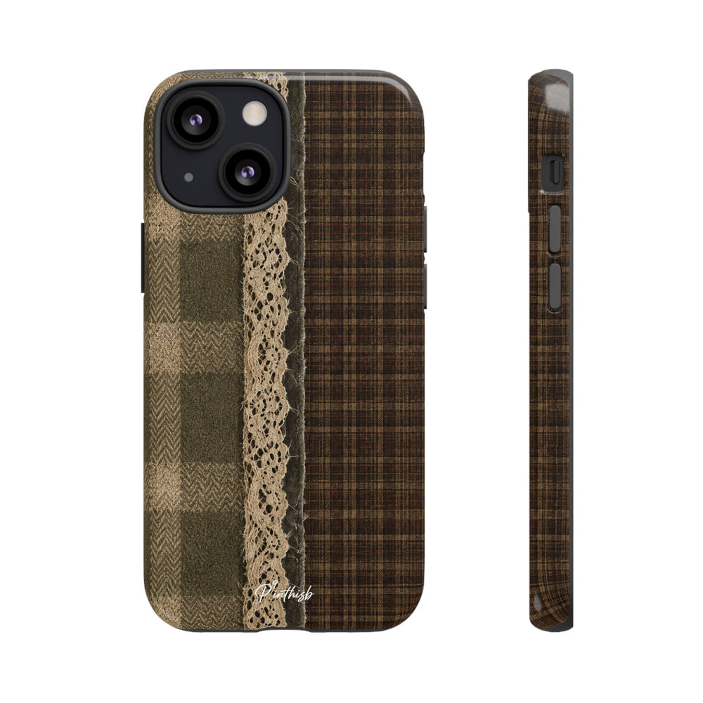 Plaid Lace Tough Phone Case