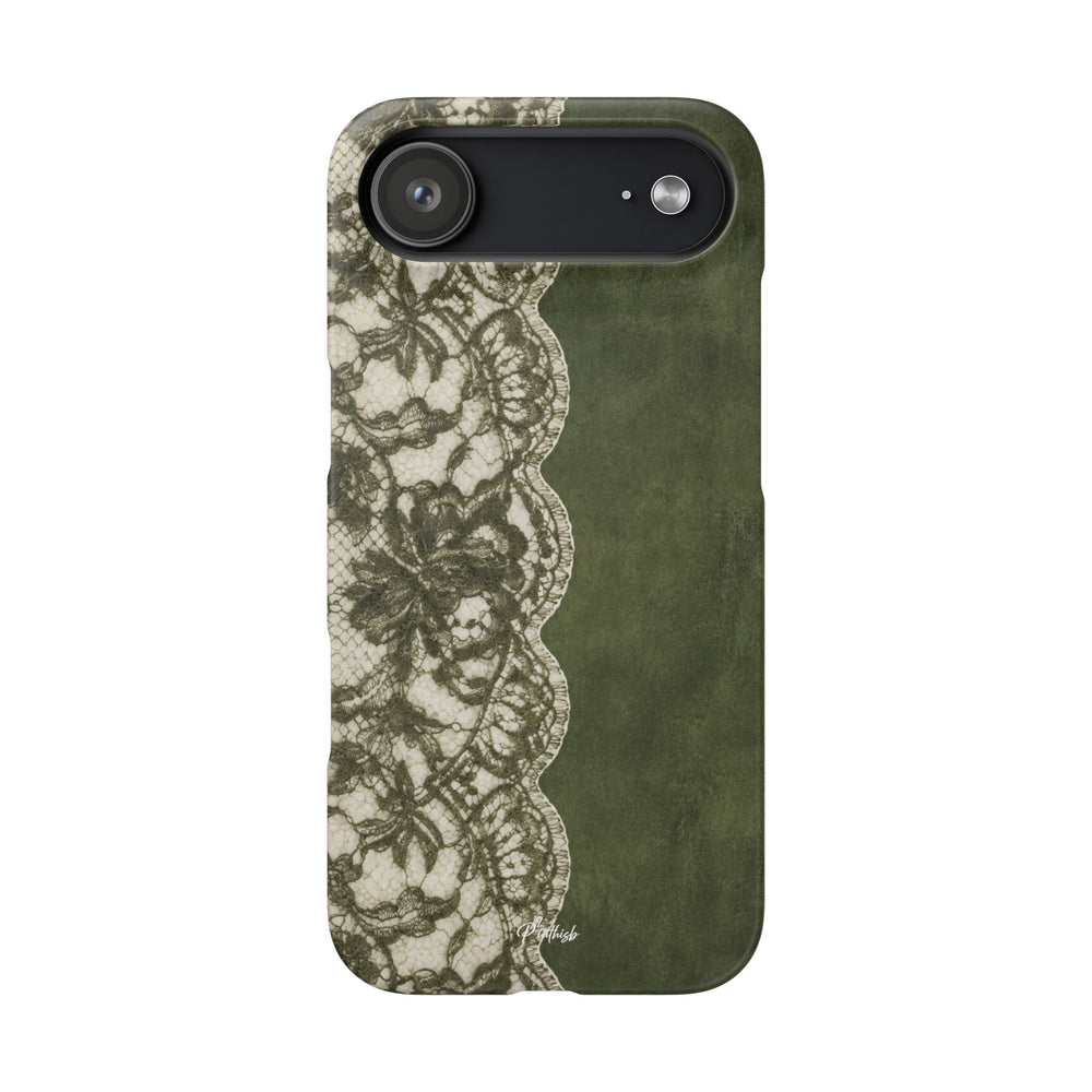 Olive Lace Snap Case