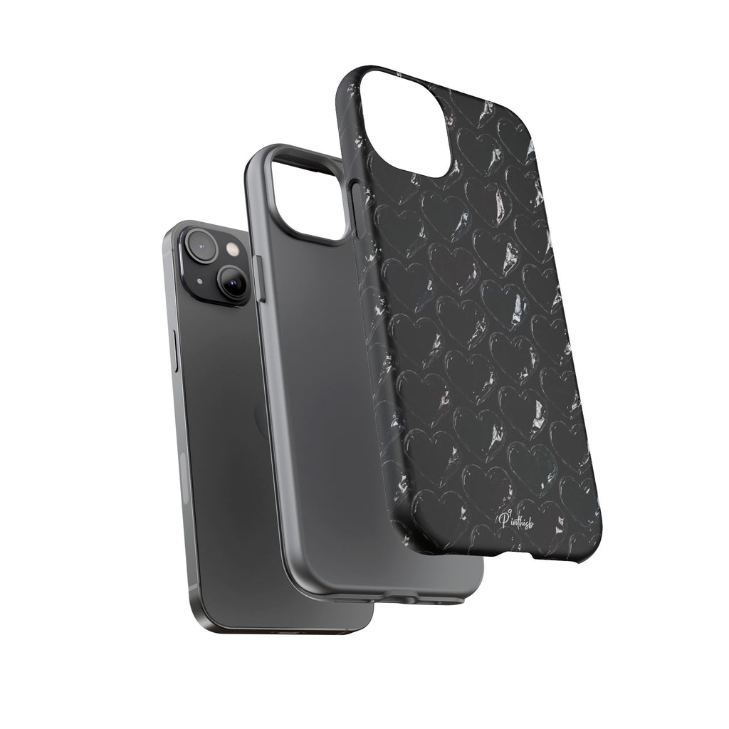 Black Pop Hearts Tough Case