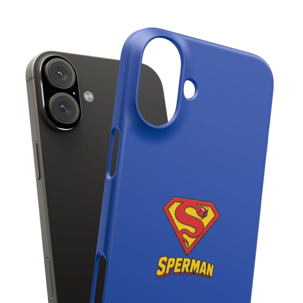 "SPERMAN" Parody Logo Snap Phone Case