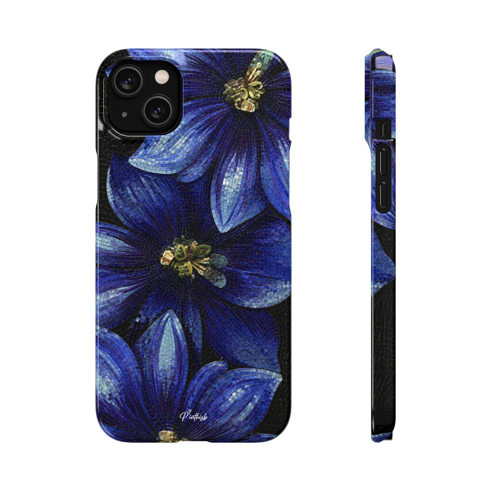 Blue Floral Snap Case