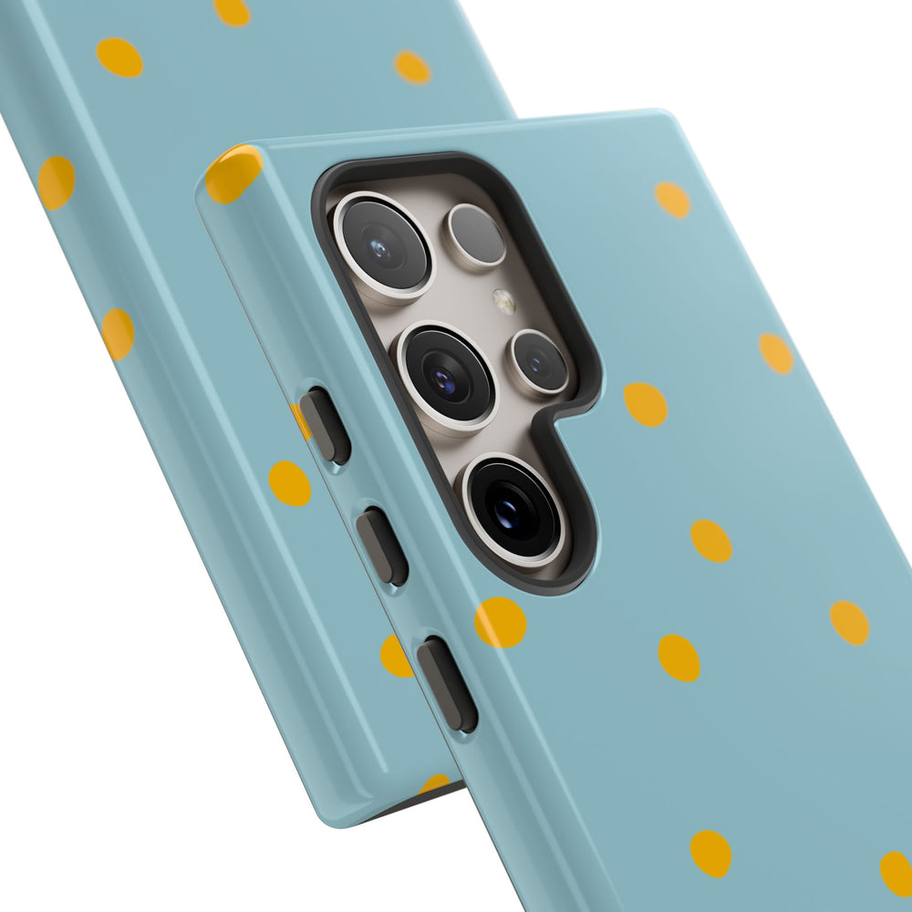 Blue & Yellow Polka Dot Tough Phone Case