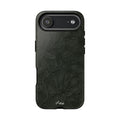 Dark Olive Floral Texture Tough Case