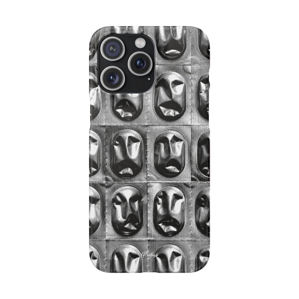 Metallic Mask Grid Snap Case