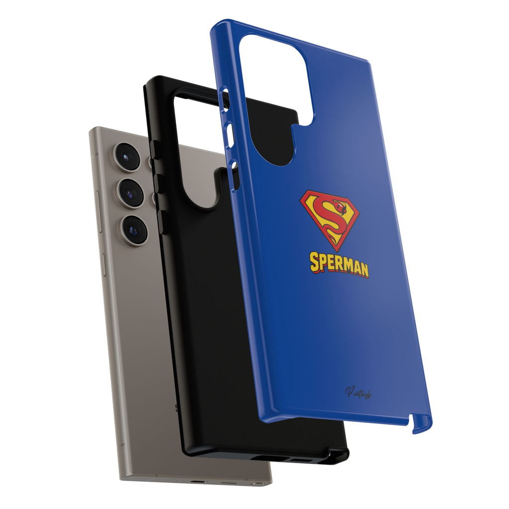 "SPERMAN" Parody Logo Tough Phone Case