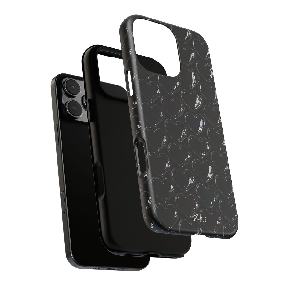 Black Pop Hearts Tough Case