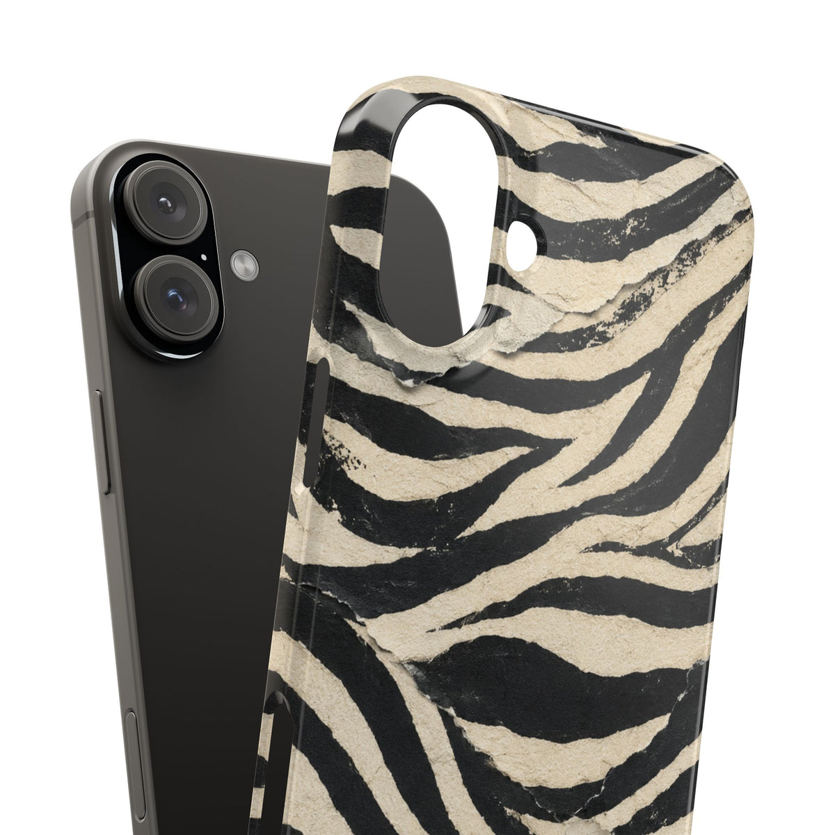 Wavy Peach & Mauve Snap Case