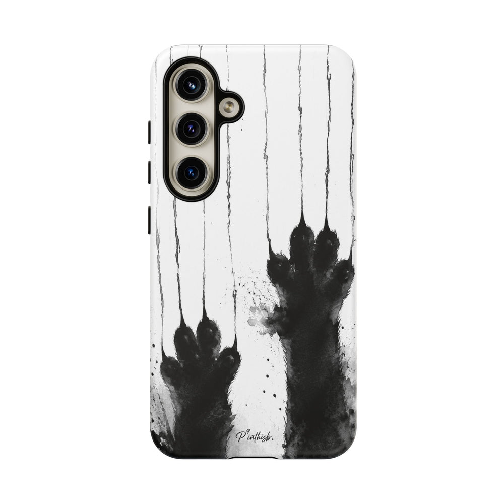 Black Ink Paw Print Tough Case