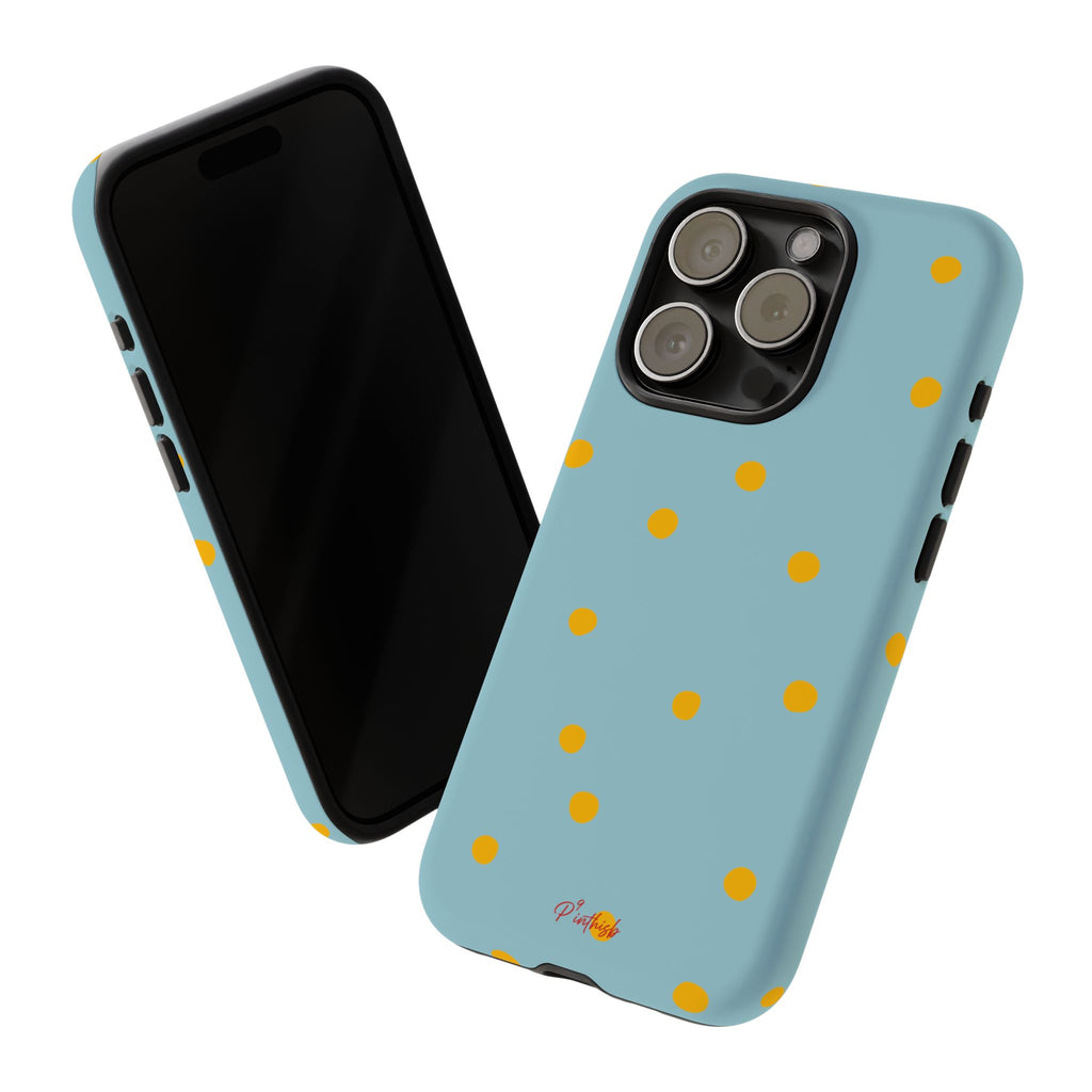 Blue & Yellow Polka Dot Tough Phone Case