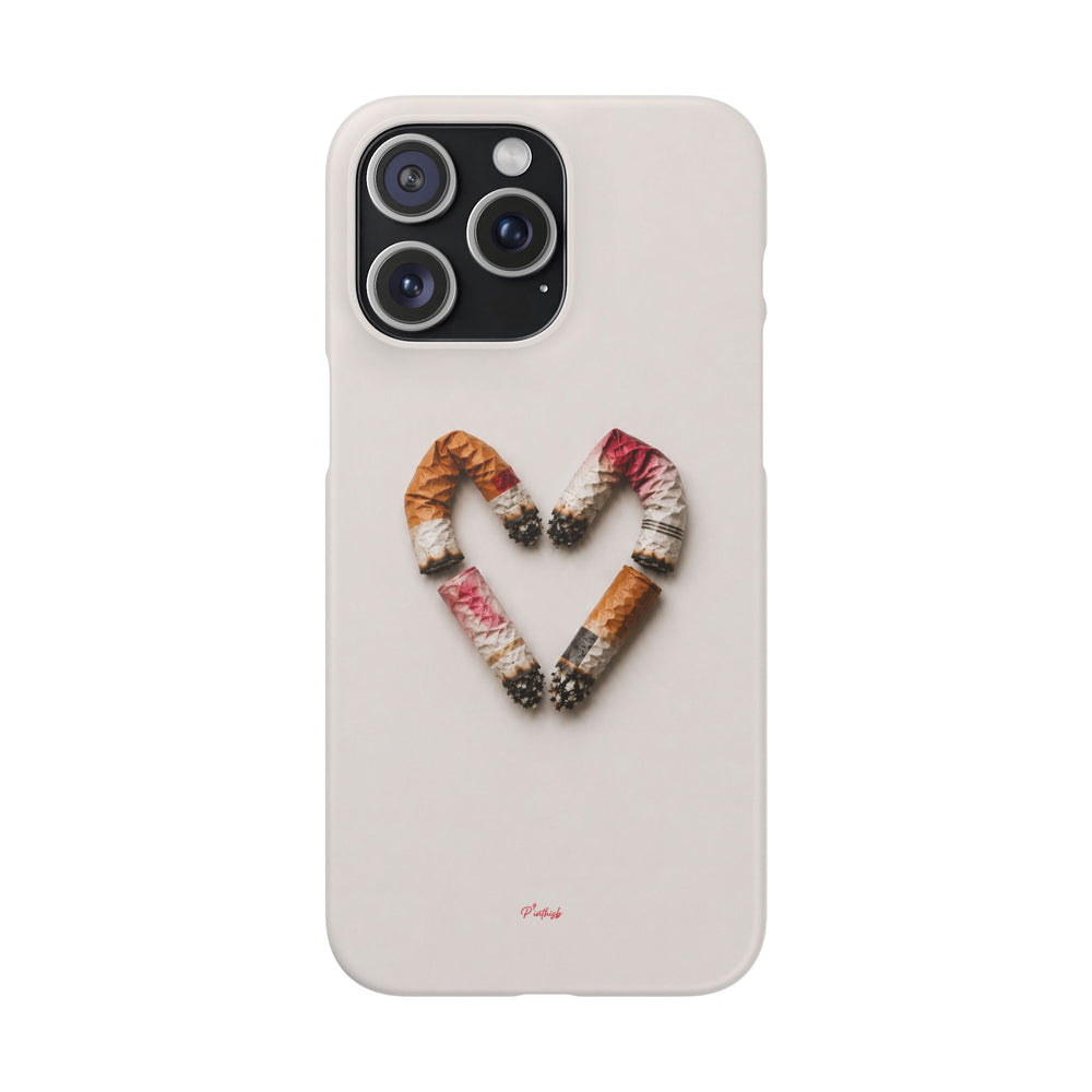 Cigarette Butts Heart Snap Case