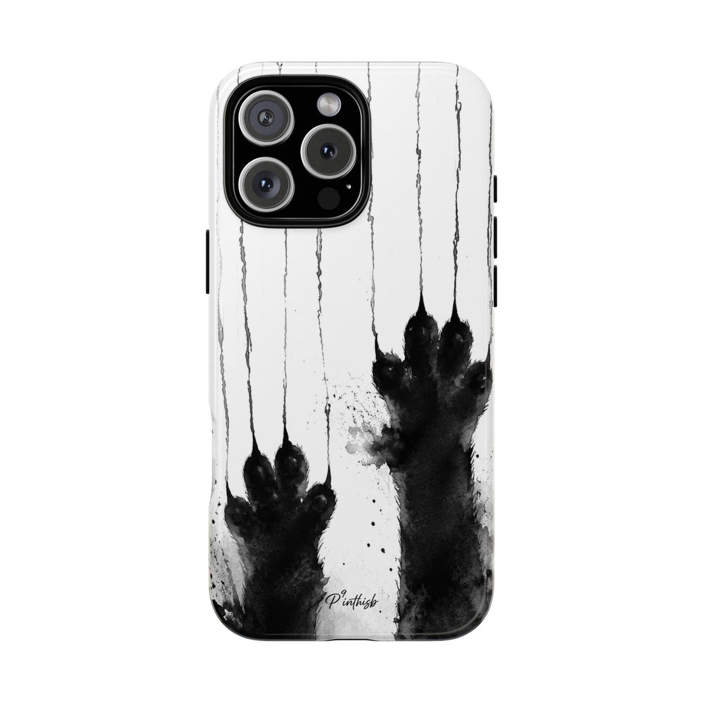 Black Ink Paw Print Tough Case