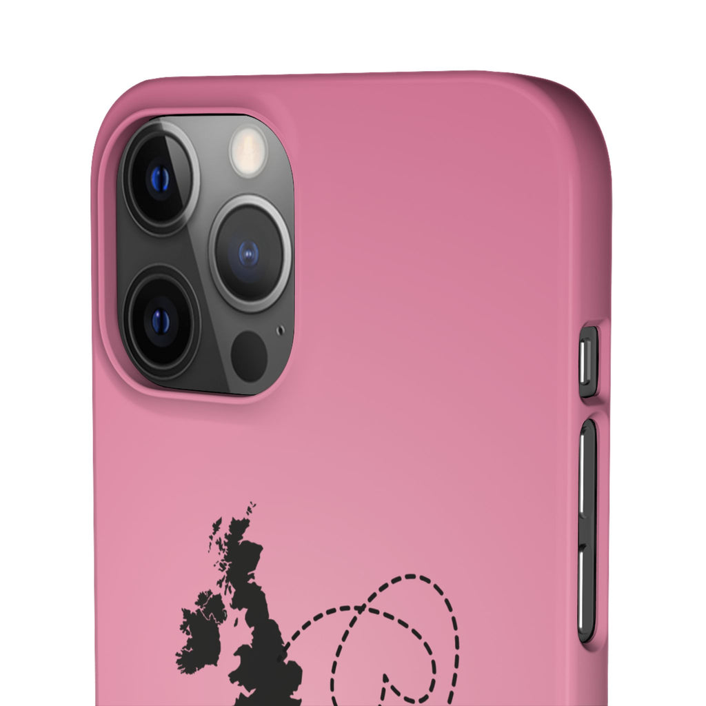 UK to Albania Pink Snap Phone Case