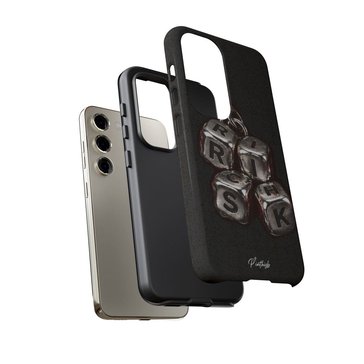 Metallic Dice 'RISK' Phone Case
