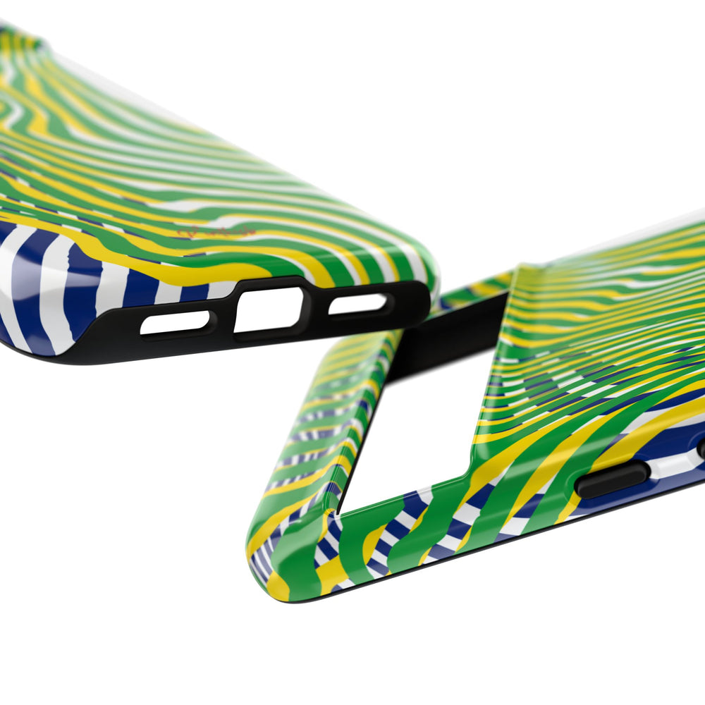 Abstract Green Wave Phone Case