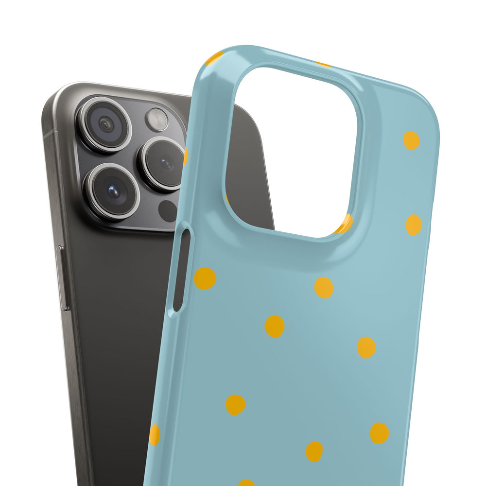 Blue & Yellow Polka Dot Snap Phone Case