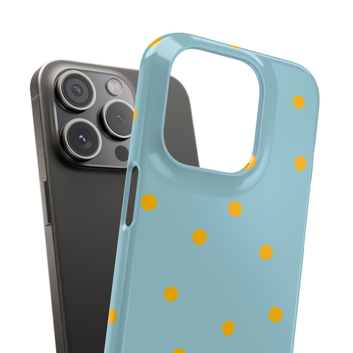 Blue & Yellow Polka Dot Snap Phone Case