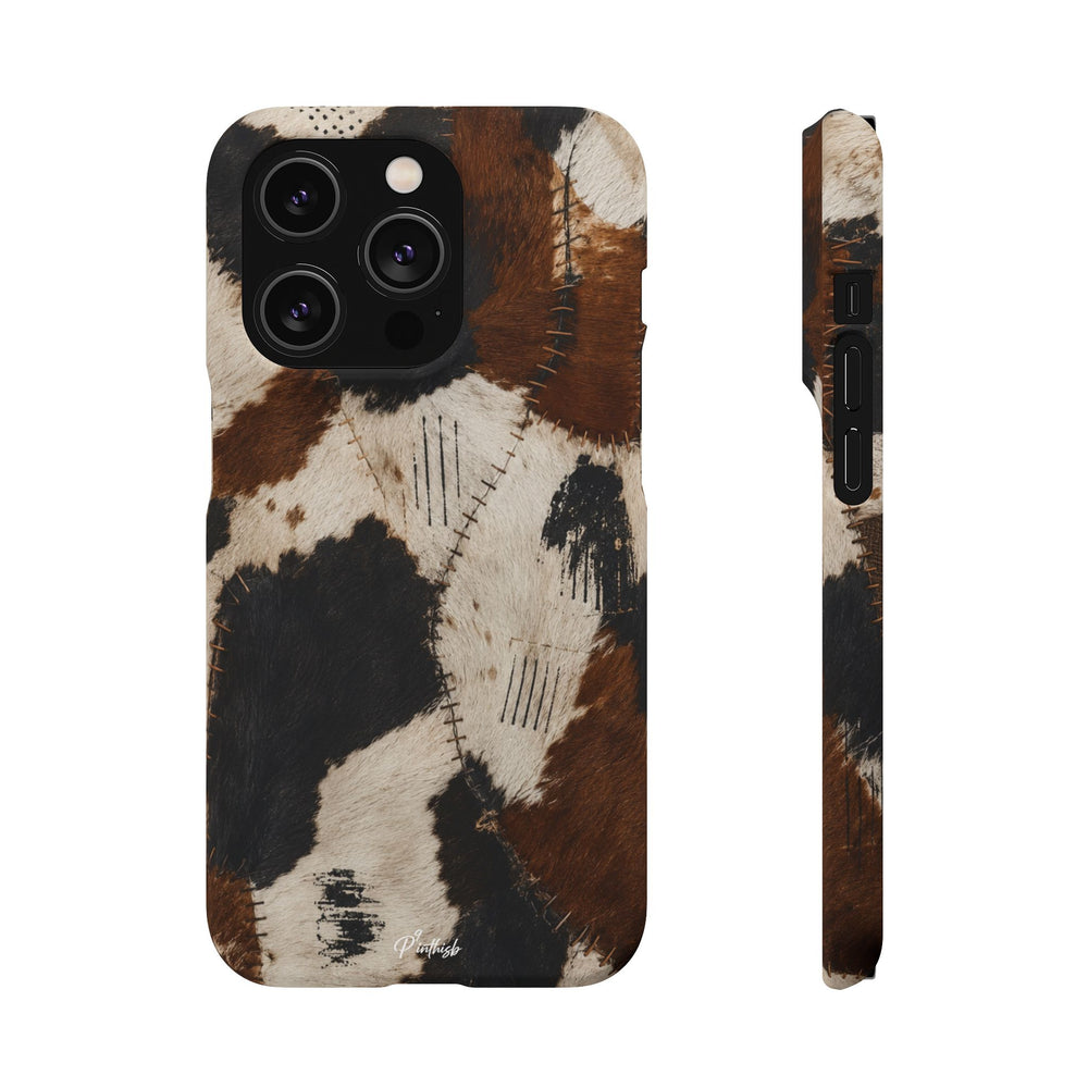 Brown & Black Animal Print Snap Case