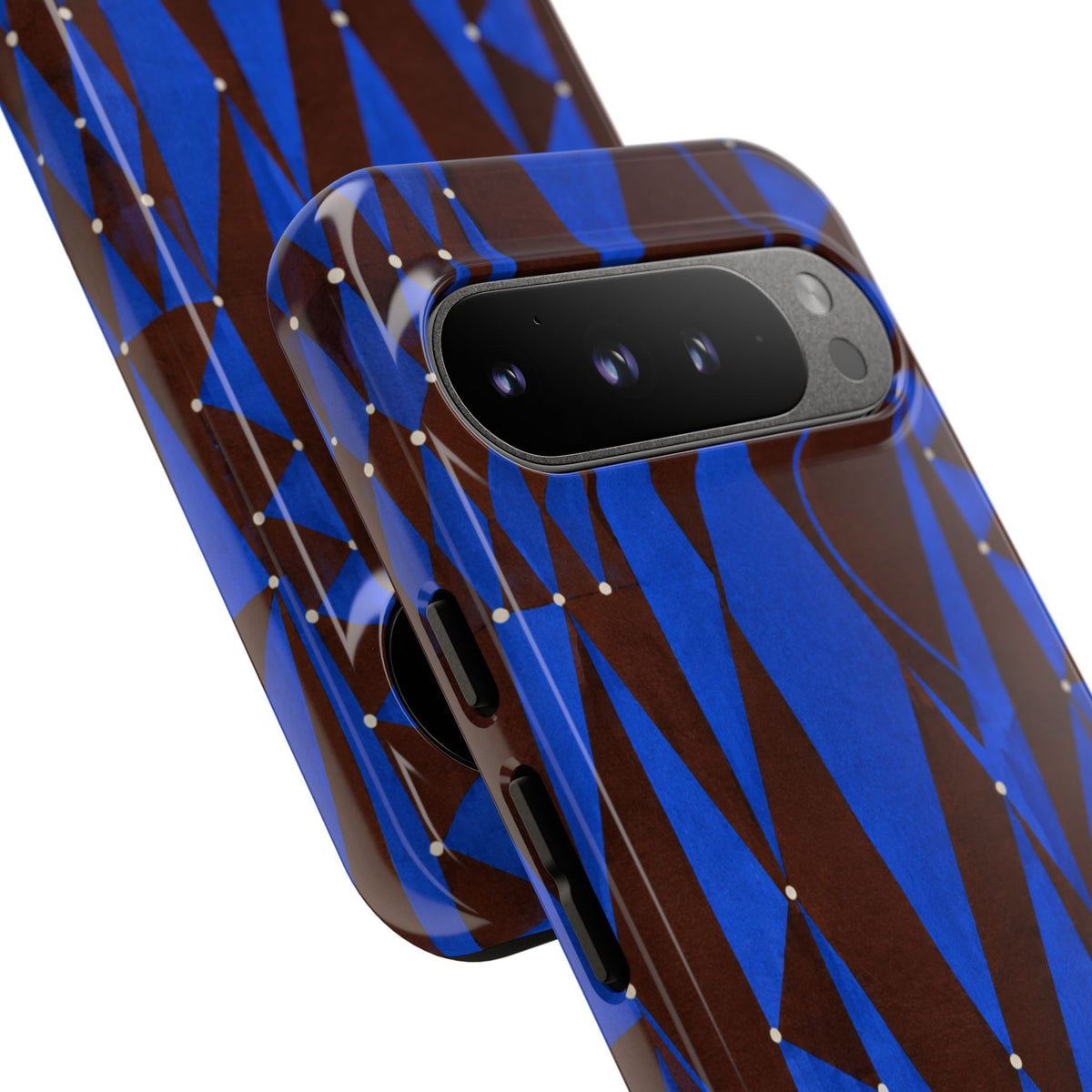 Geometric Blue Diamond Tough Phone Case