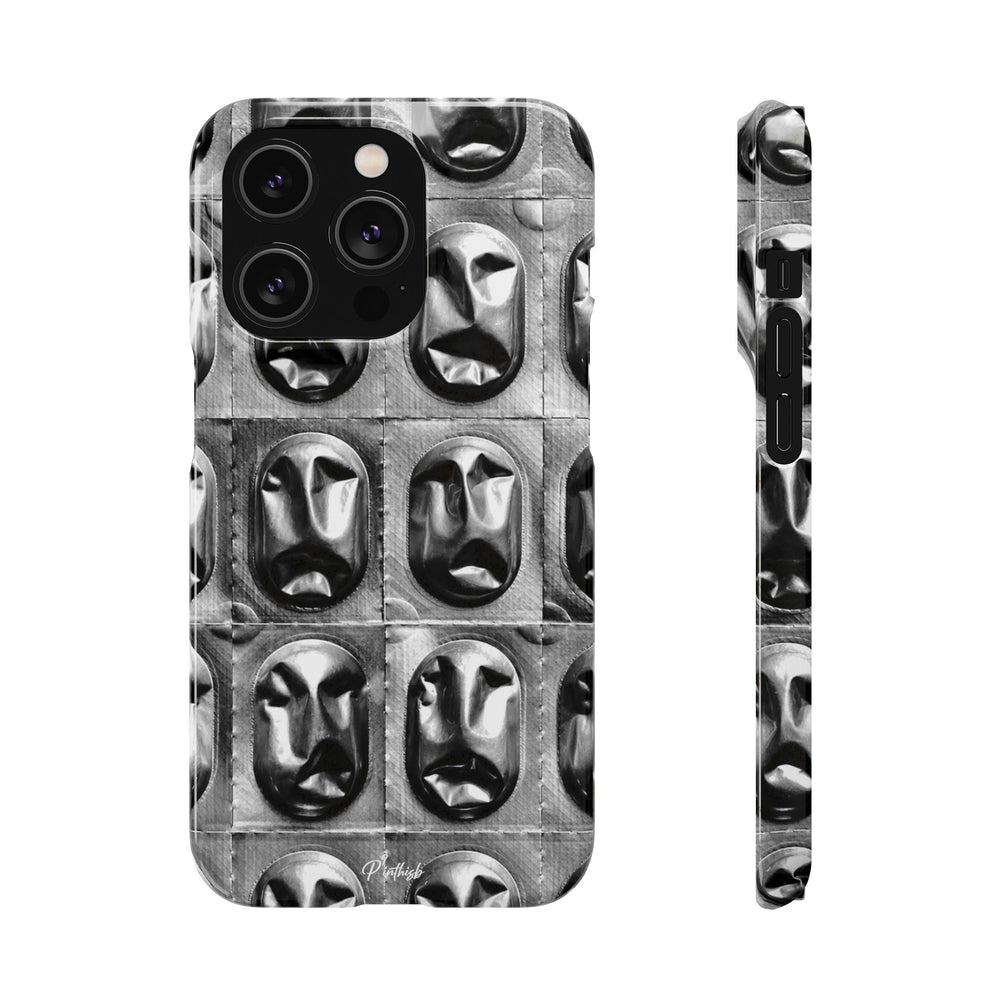 Metallic Mask Grid Snap Case
