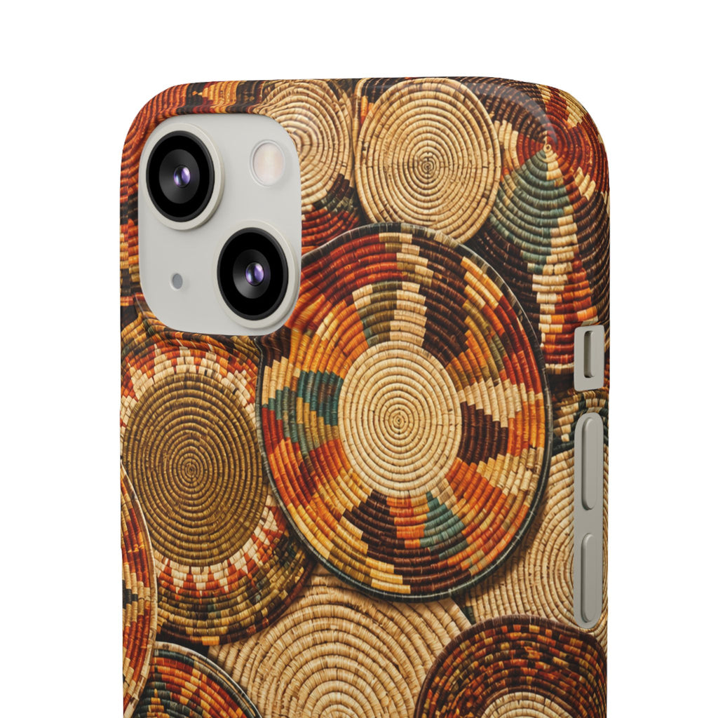 Bohemian Woven Basket Pattern Snap Case
