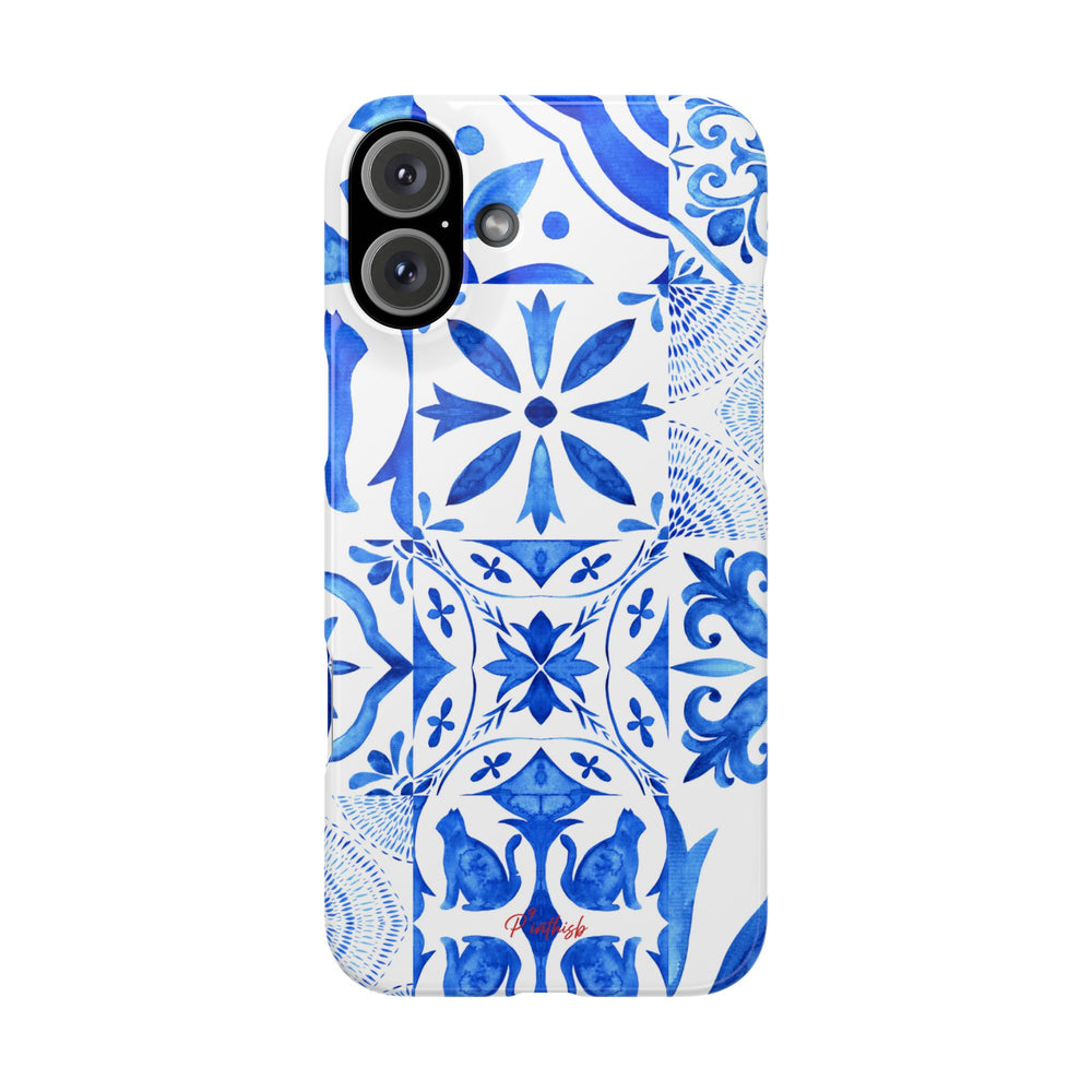 Blue Tile Pattern Snap Phone Case