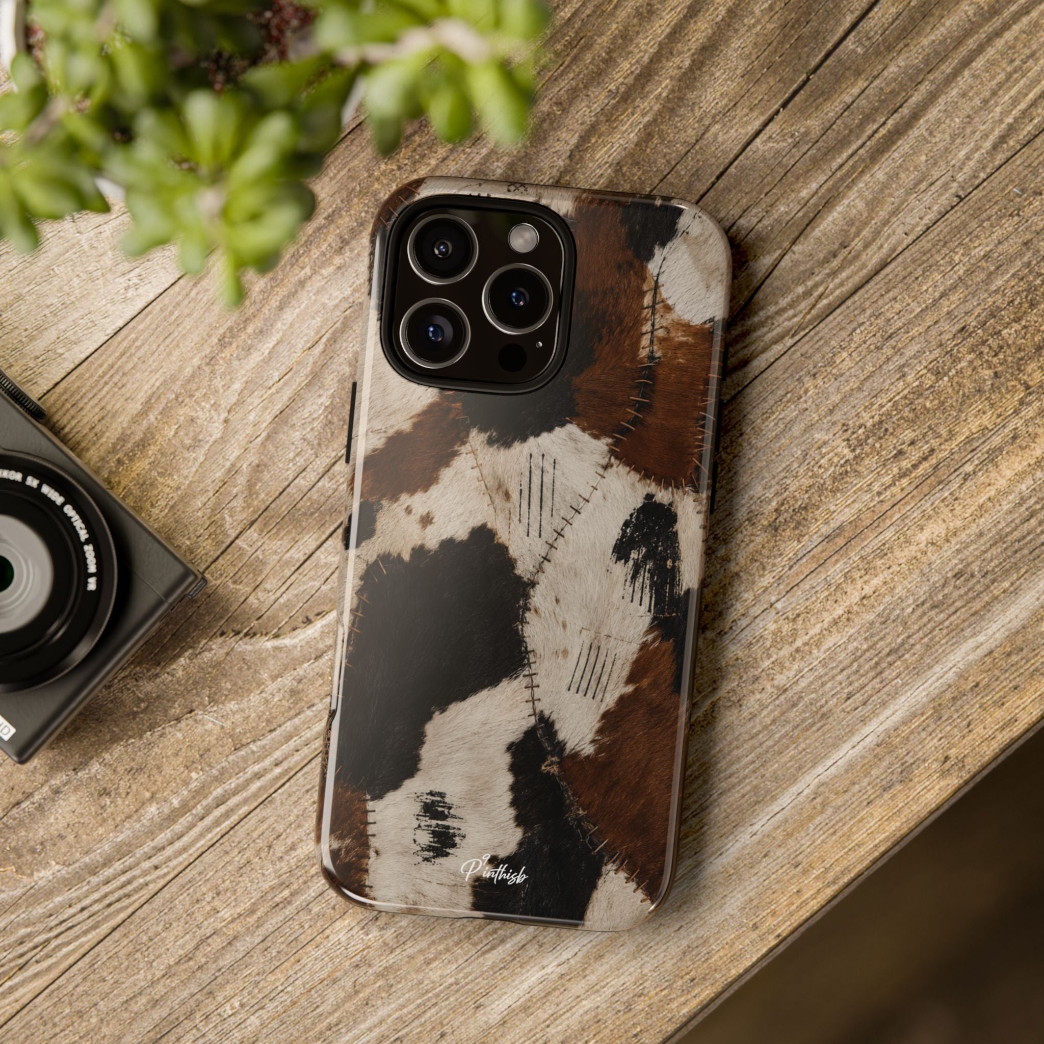 Brown & Black Animal Print Tough Case