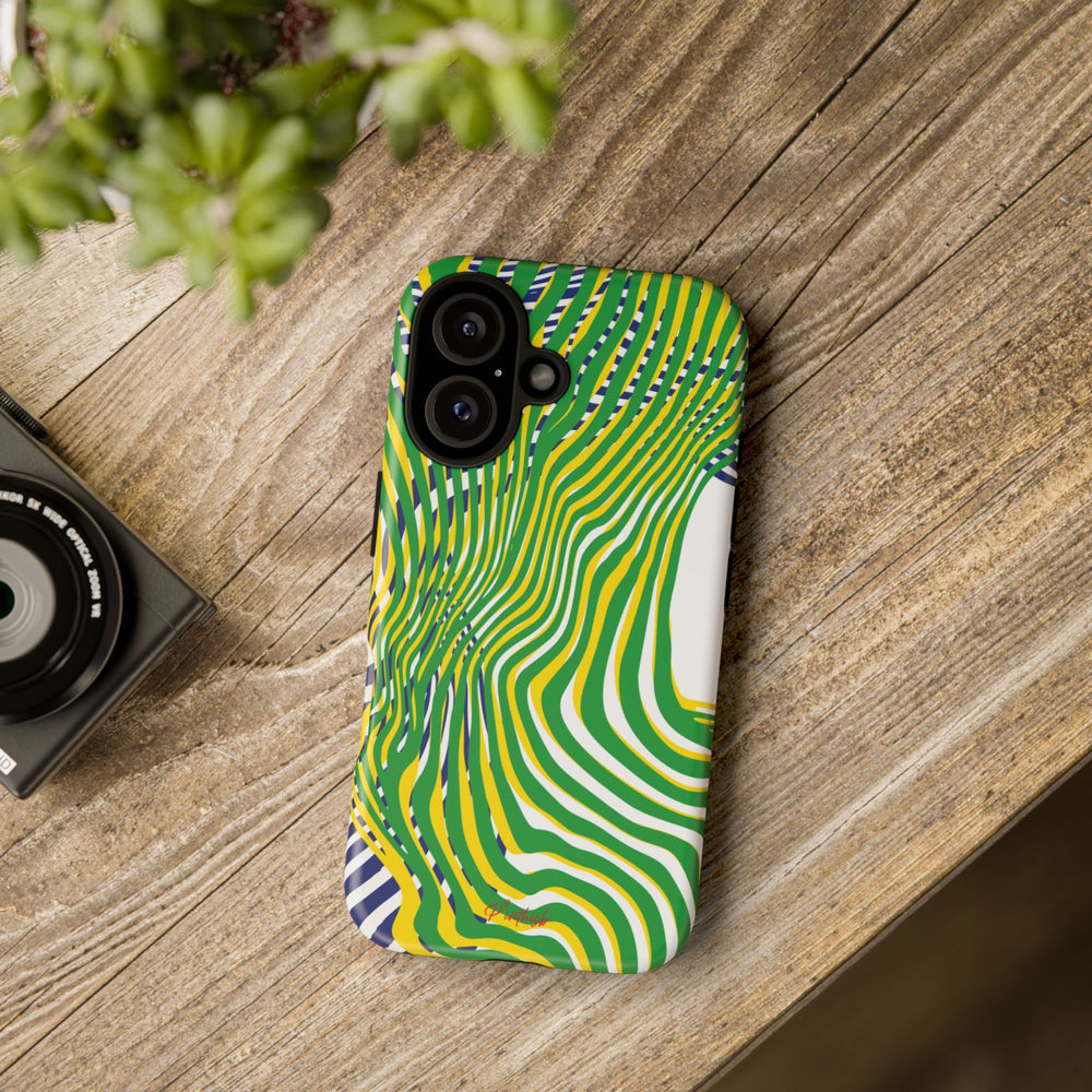 Abstract Green Wave Phone Case