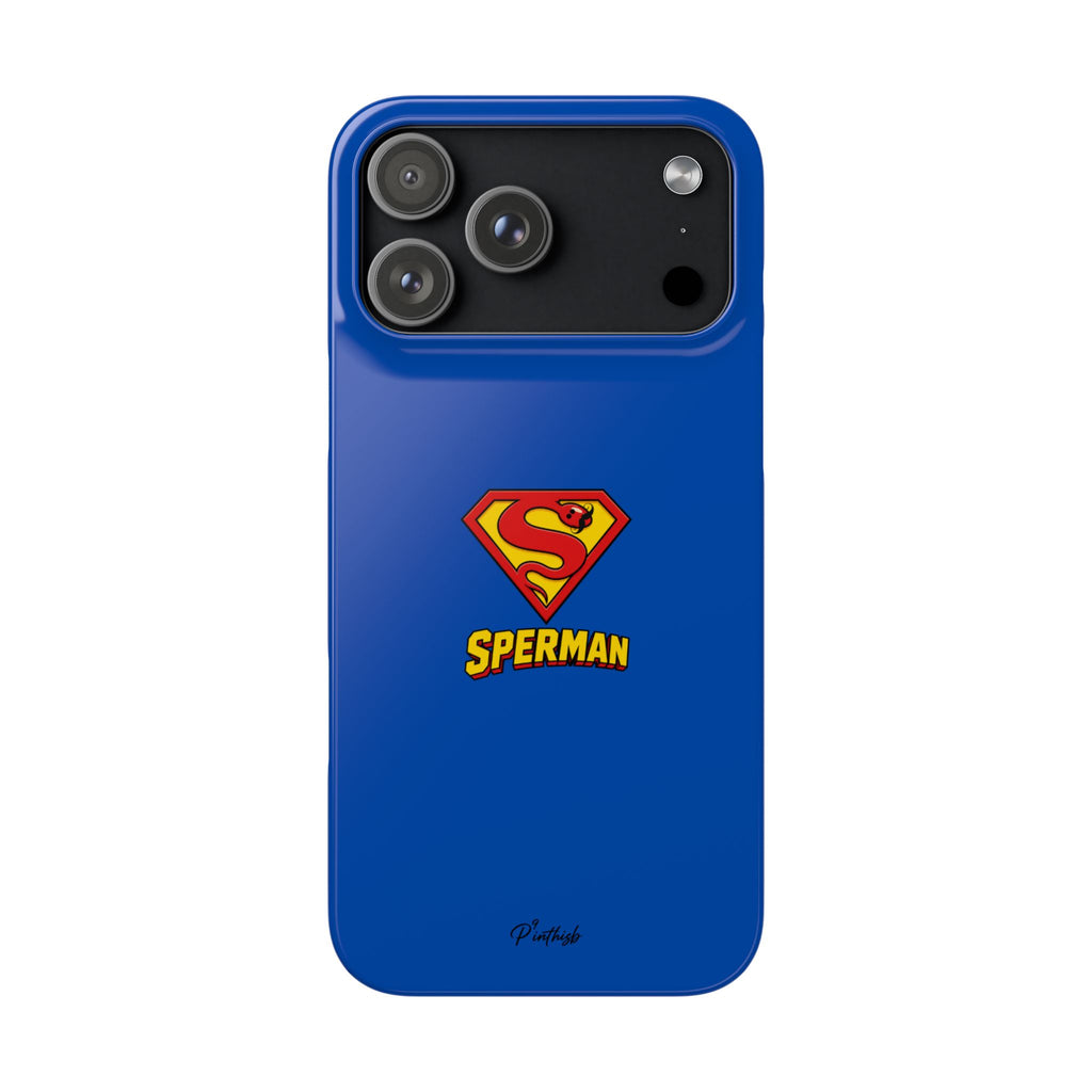 "SPERMAN" Parody Logo Snap Phone Case