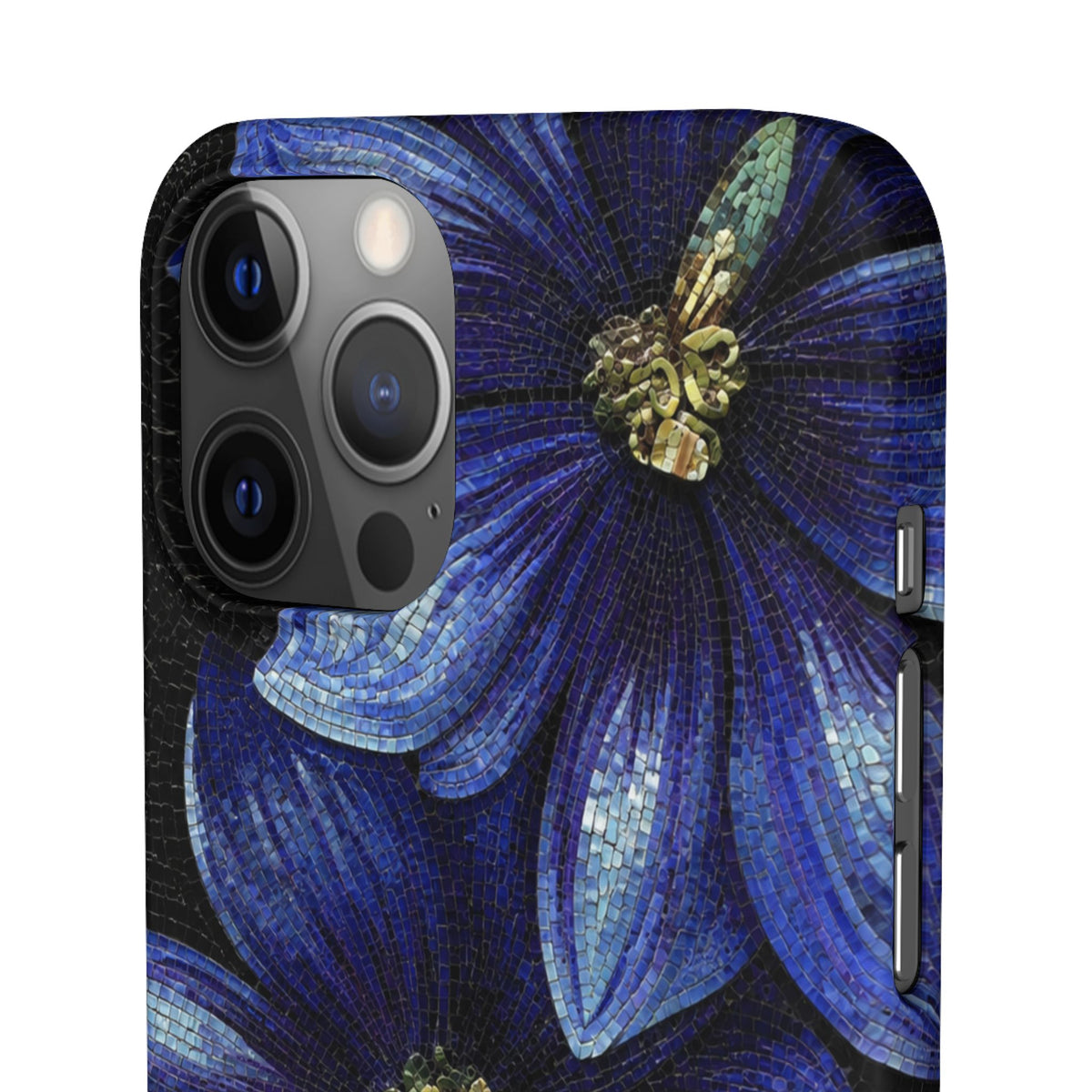 Blue Floral Snap Case