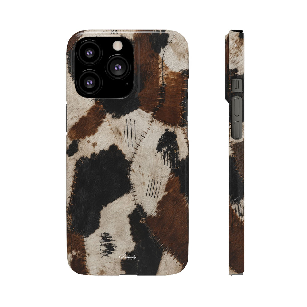 Brown & Black Animal Print Snap Case