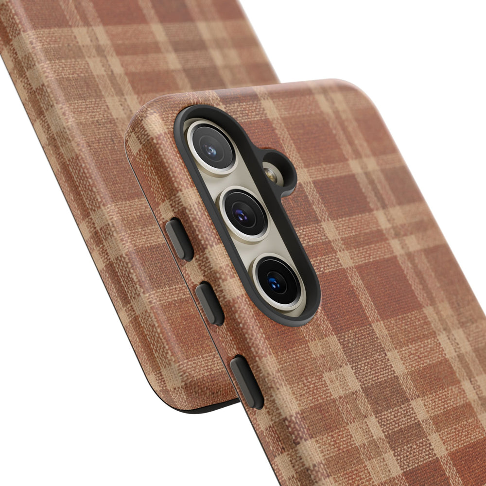 Rustic Brown Cozy Plaid Tough Case