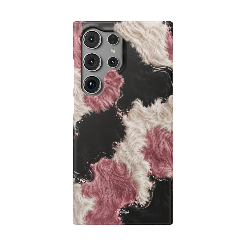 Cow Print Swirl Snap Case
